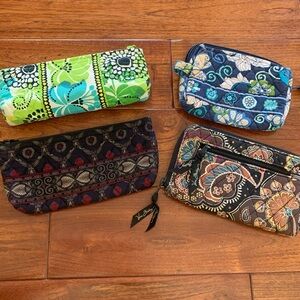 VTG Vera Bradley Bundle LAUREL~LIMES UP~KENSINGTON~MOD brush pencil bags wallet